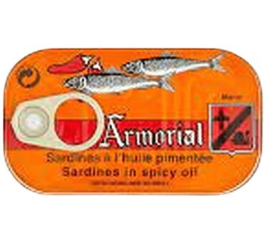 SARDINES HUILE PIMENTEE 120G ARMORIAL