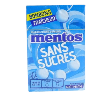 BONBON FRAICHEUR SSUCRES 49.5G MENTOS