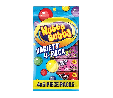CHEWING GUM VARIETY PACKX4 140G HUBBA BUBBA