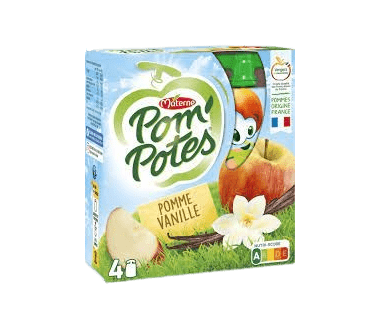 COMPOTE GOURDE POMME VANILLE 4X90G