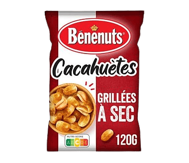 CACAHUETES GRILLEES A SEC 120G BENENUTS